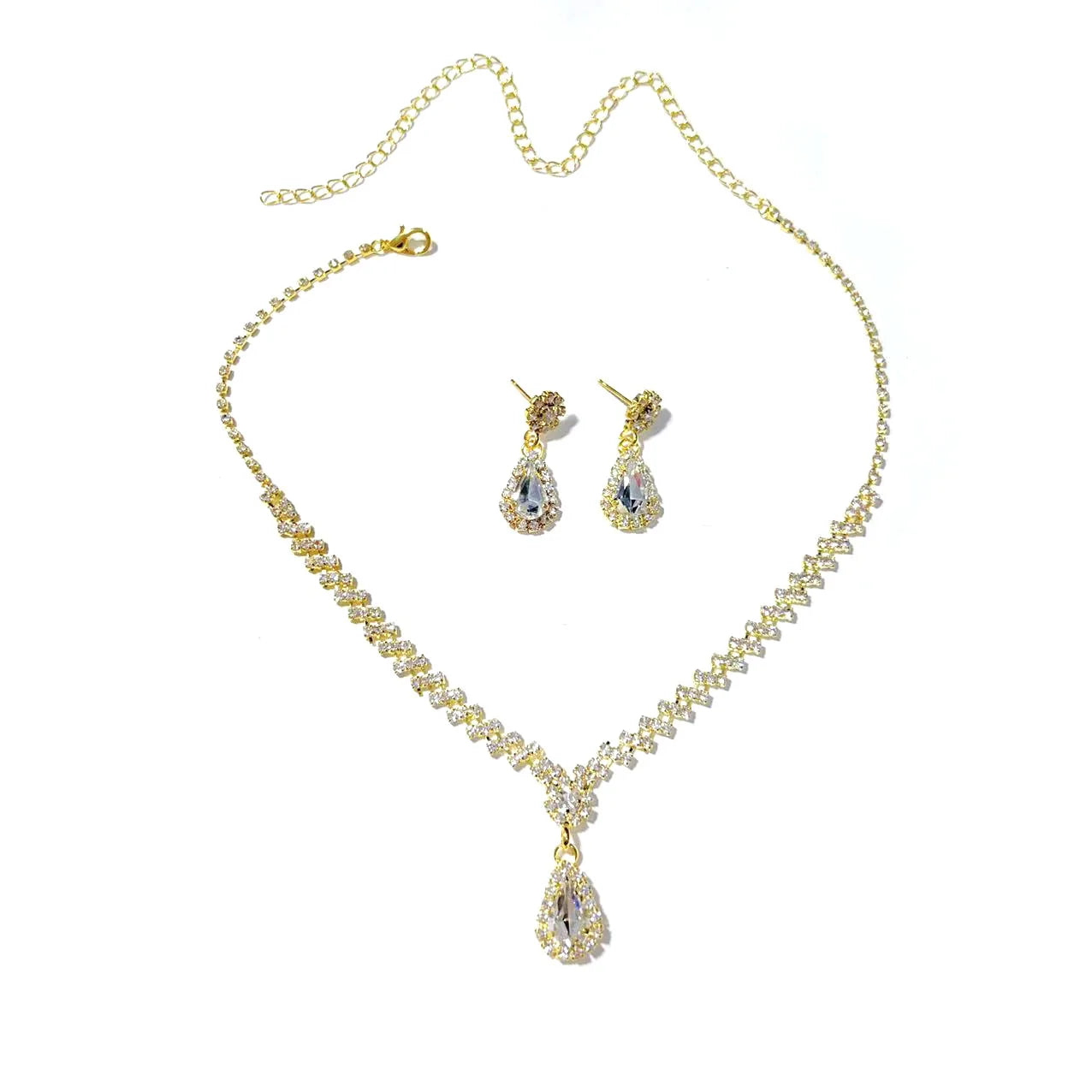 Bridal jewelry set, necklace, earrings, wedding ladies' evening dress accessories, fashionable two-piece set