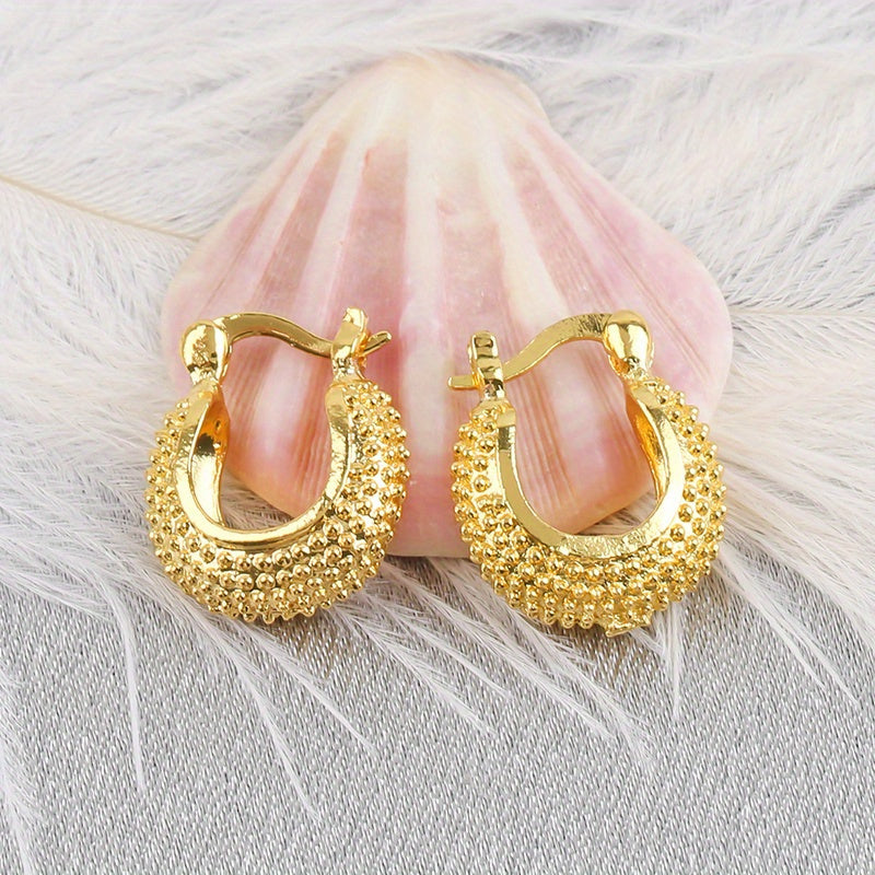 1pair Women Fashion Hoop Studs Dangle Earrings Ear Studs Jewelry