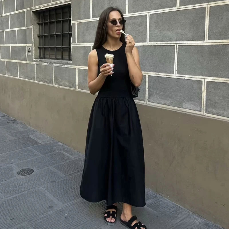 Dresses Summer Women's 2025 New Chic Slim Simple Elegant Holiday Dress Street Women's Comfortable Youth Travel Dress