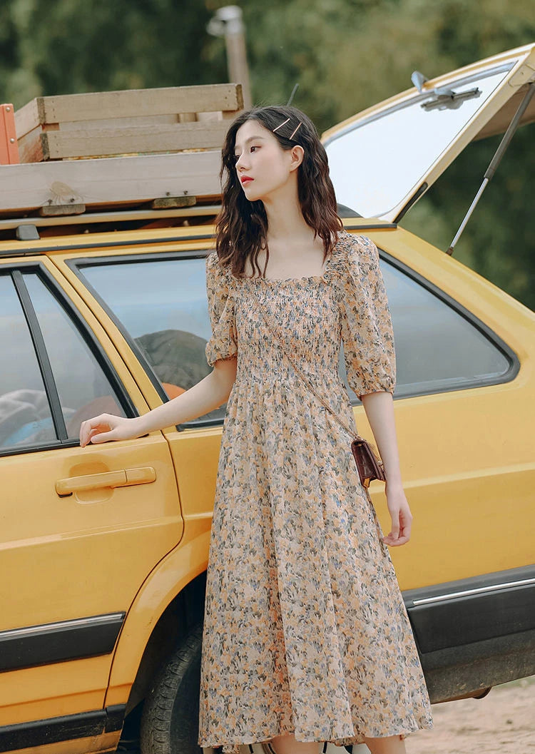 Dresses For Women 2024 Floral Woman Dress Open Back Backless Clothes Beach Flower Tight Bodycon Midi New In Offer Stylish