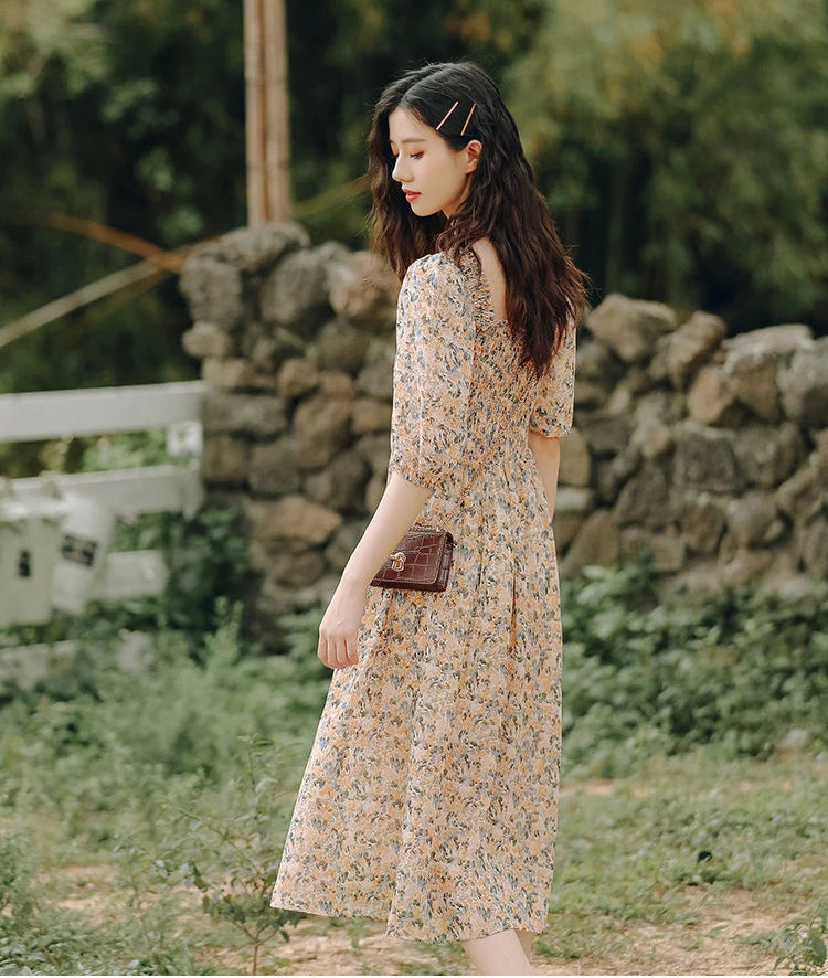 Dresses For Women 2024 Floral Woman Dress Open Back Backless Clothes Beach Flower Tight Bodycon Midi New In Offer Stylish