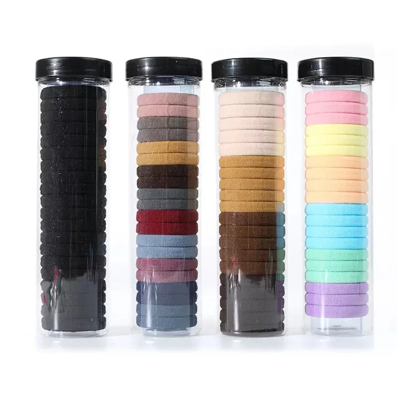 20pcs/can High Elastic Hair Ring French Style Bands Tie Thickened Hair Rope Basic Simple Head Rope For Women Girls Iddal Choice