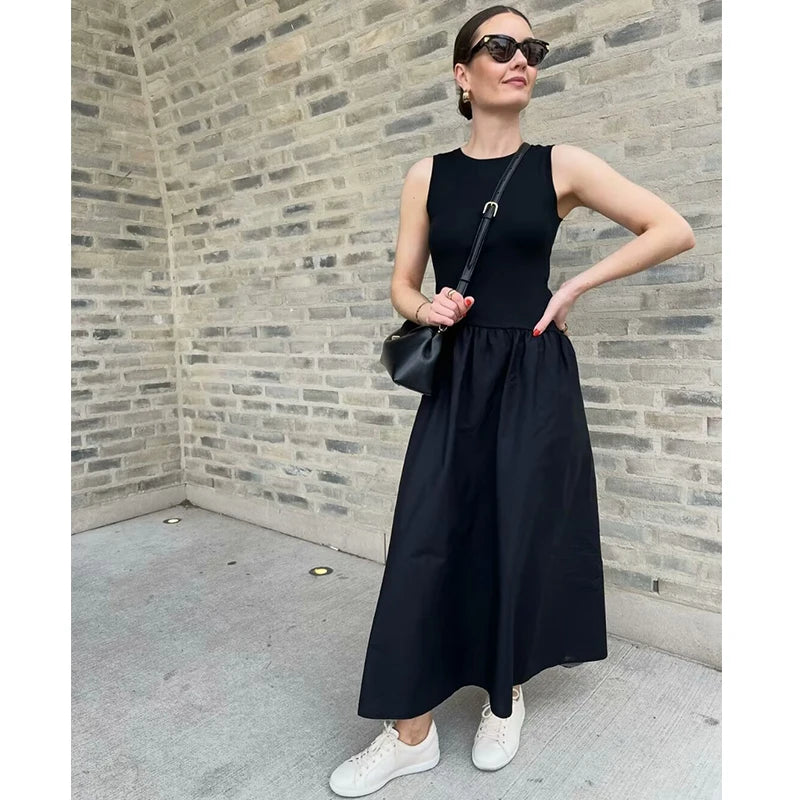 Dresses Summer Women's 2025 New Chic Slim Simple Elegant Holiday Dress Street Women's Comfortable Youth Travel Dress