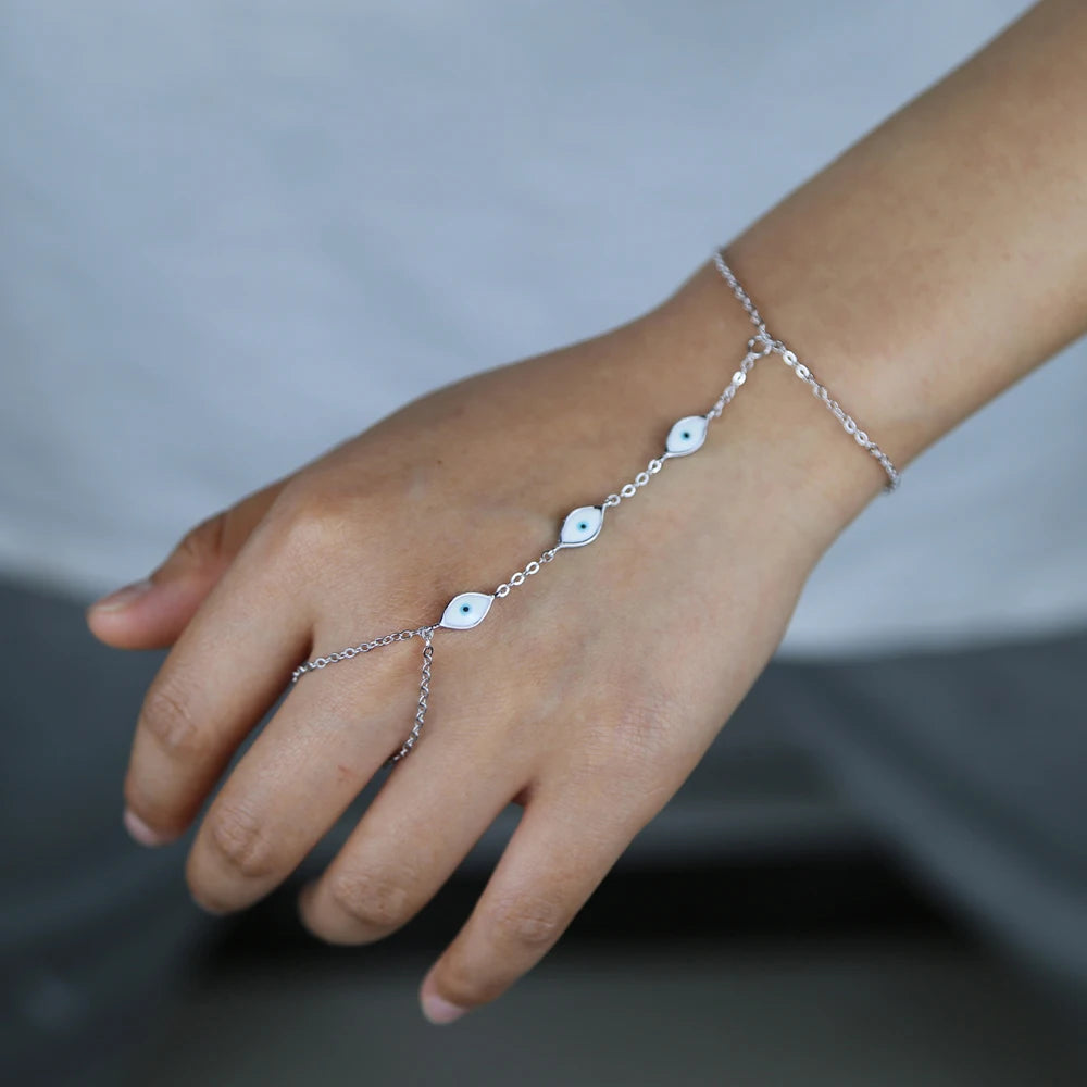 High Quality Long Tassel With Slippy Bar Bling Round Oval Triangle CZ Setting Women Unique Bracelet Wrap One's Finger Jewelry