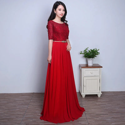 Dongcmy 2025 Fashion Evening Dress Lace Bridal Married Red Long Robe Soiree Formal Vestidos Longo Customized Dresses