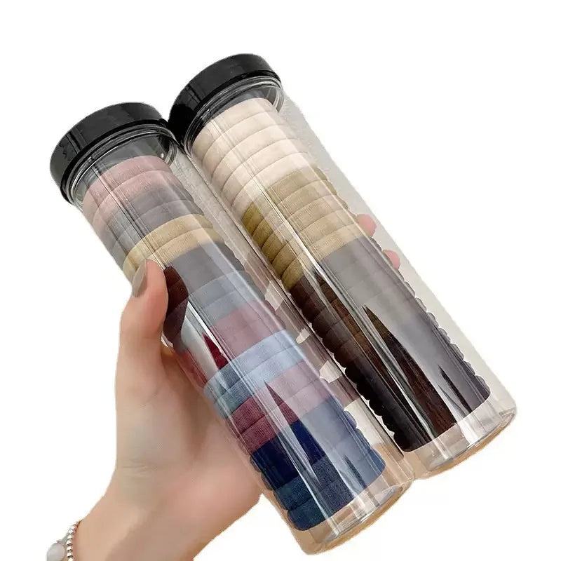 20pcs/can High Elastic Hair Ring French Style Bands Tie Thickened Hair Rope Basic Simple Head Rope For Women Girls Iddal Choice