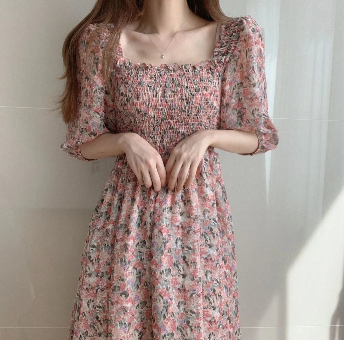 Dresses For Women 2024 Floral Woman Dress Open Back Backless Clothes Beach Flower Tight Bodycon Midi New In Offer Stylish