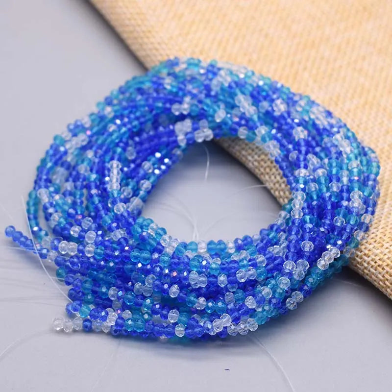 New 2mm 162pcs Faceted Crystal Glass Beads Seed Rondelle Crystal Loose Spacer Beads for Jewelry Making DIY Necklace Bracelet