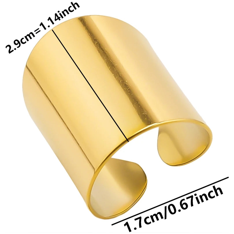 6Pcs/Lot Stainless Steel Exaggerated Irregular Hammered Chunky Open Rings Vintage Personality Hollow Layered Men Anillos Jewelry