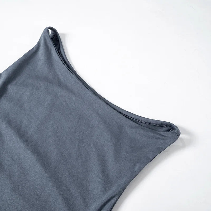 Dress Women Elegant Short Dresses Beautiful Evening Party Dress Solid Color Simple Sleeveless Vest Tight-fitting Dress