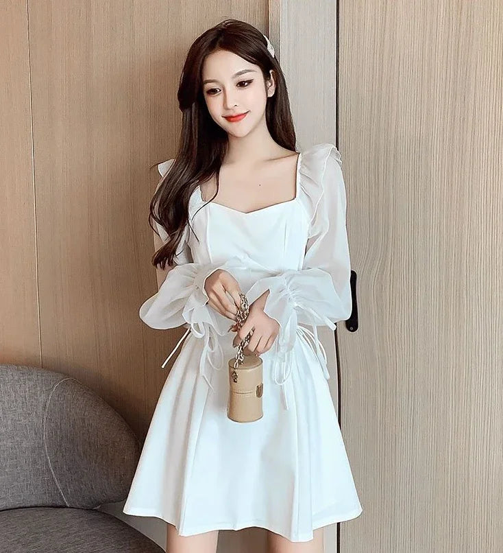 Female Dresses  Coquette Women's DressSilk Satin Chiffon Sexy Black Holiday New Features Korean Style Clothing Cheap Casual X In