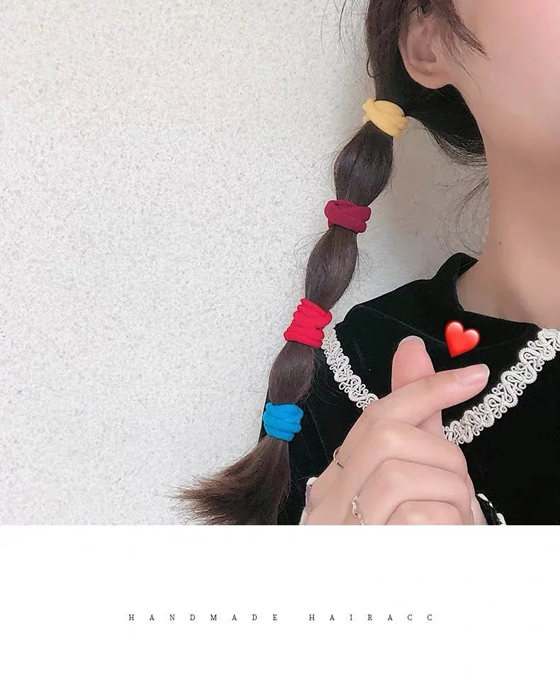 20pcs/can High Elastic Hair Ring French Style Bands Tie Thickened Hair Rope Basic Simple Head Rope For Women Girls Iddal Choice