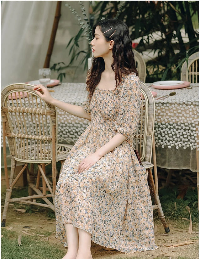 Dresses For Women 2024 Floral Woman Dress Open Back Backless Clothes Beach Flower Tight Bodycon Midi New In Offer Stylish