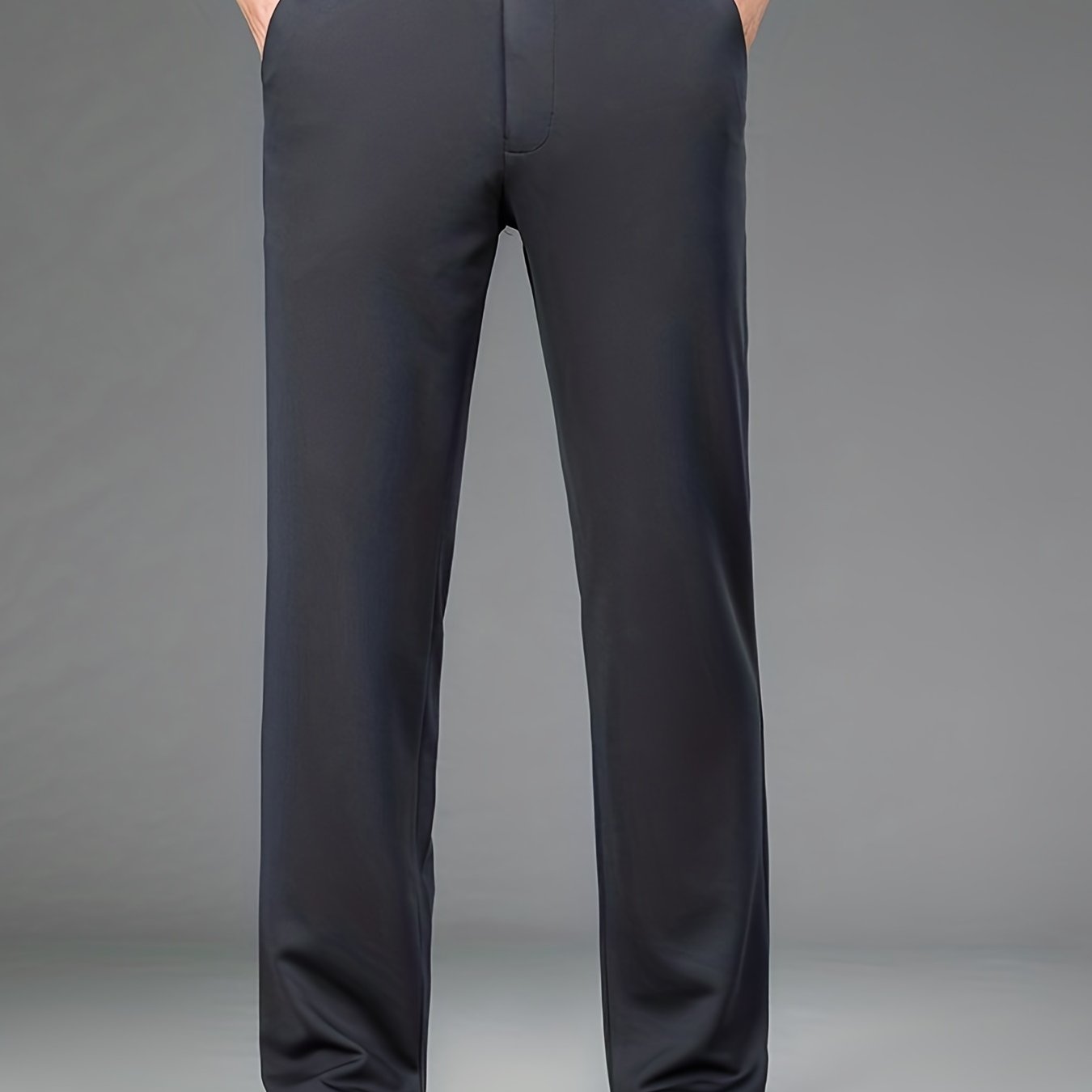 Classic Design Dress Pants, Men's Formal Solid Color Slightly Stretch Dress Pants For Spring Summer Business, Old Money Style